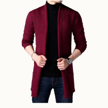 Ανδρική μακριά ζακέτα πουλόβερ Ανδρική μόδα Υπερμεγέθη πλεκτό Pull Ανδρικά πλεκτά παλτό Ανδρικά μασίφ Harajuku Casual Streetwear πουλόβερ
