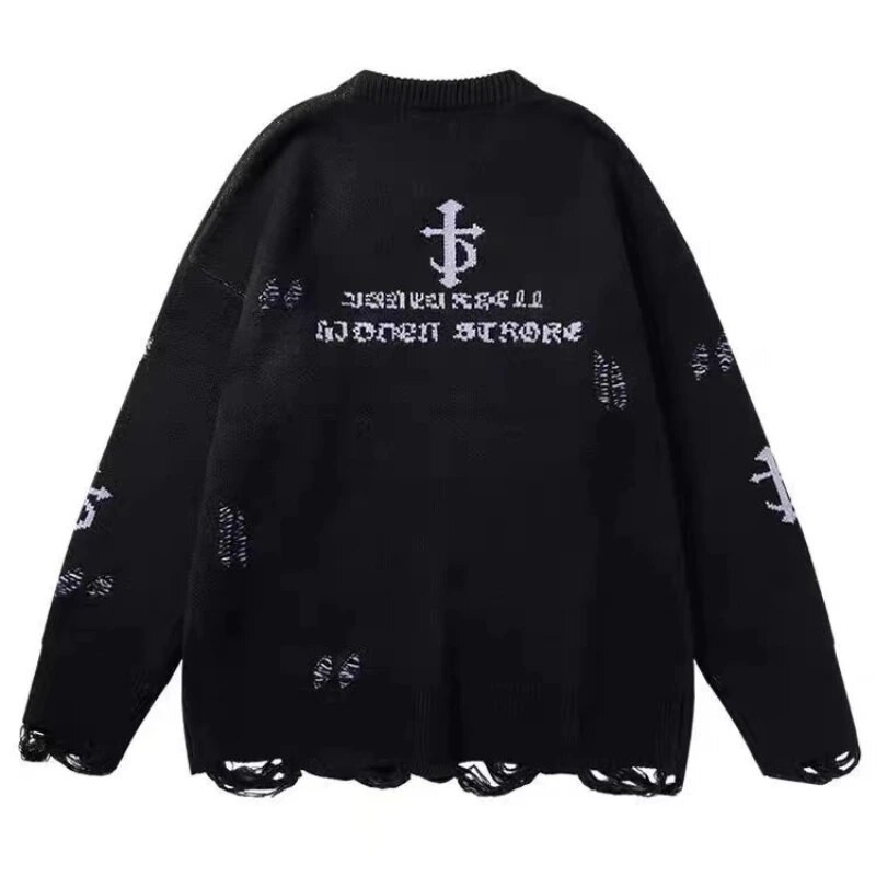 2022. aasta uued Ameerika retrogooti stiilis mustriga kampsunid, meeste Y2K tänava vaba aja veetmise trendi Joker kampsun, paar moodne vaba kampsun