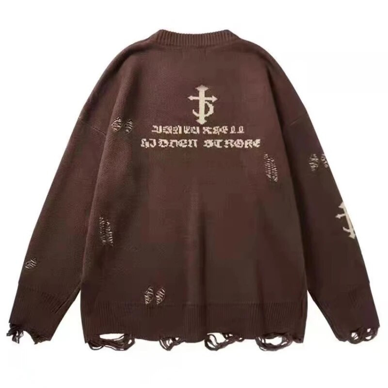 2022. aasta uued Ameerika retrogooti stiilis mustriga kampsunid, meeste Y2K tänava vaba aja veetmise trendi Joker kampsun, paar moodne vaba kampsun