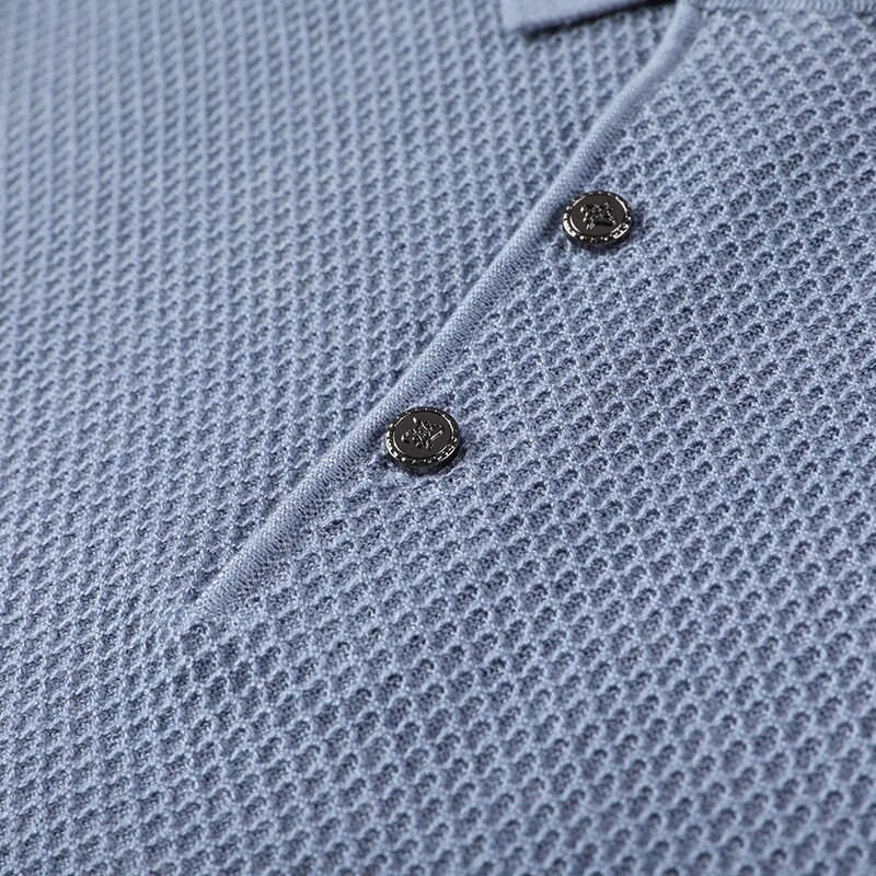 Sügisene uus meeste õhuke villane kampsun Klassikaline äriline vabaaja POLO krae pikkade varrukatega kootud kampsun Meeste brändi riided