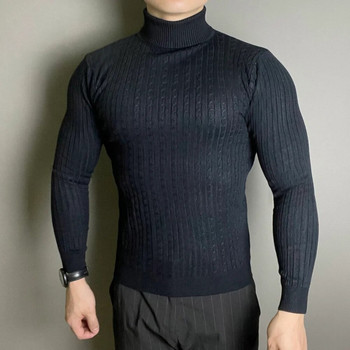 Χειμερινό ζιβάγκο Ζεστό πουλόβερ Casual Ανδρικό Rollneck Πλεκτό Keep Men Jumper Knit Μάλλινο πουλόβερ Sport Outdoor Yoga Top