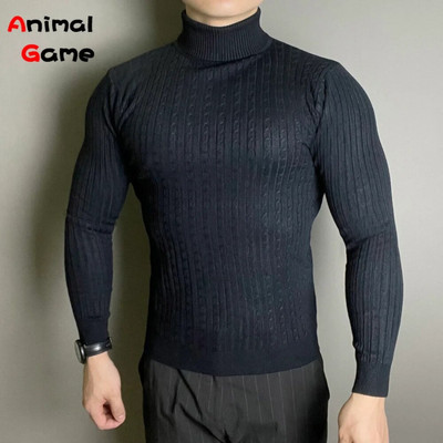 Ziemas bruņurupuču silts džemperis, ikdienas vīriešu džemperis ar izgriezumu, trikotāžas vīriešu džemperis, vilnas džemperis, sporta āra jogas tops