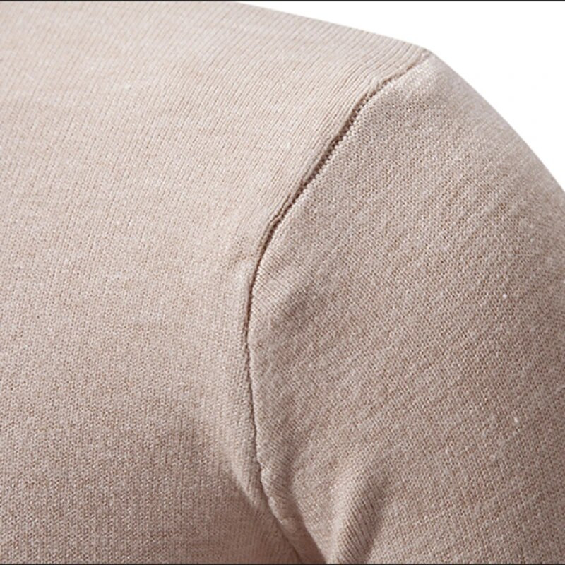 Vīriešu jauns silts džemperis ar augstu kakla izgriezumu, elastīgs adīts džemperis vīriešu Harajuku džemperi