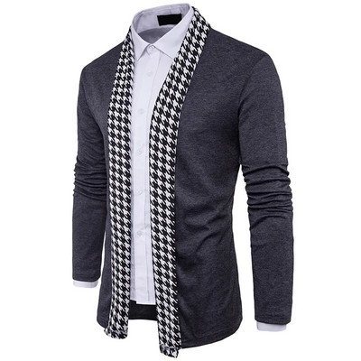 Ανδρικό πουλόβερ ζακέτα Νέα μόδα φθινοπωρινή άνοιξη Μαύρα παλτό ζακέτα Ανδρικά επώνυμα ρούχα Ανδρικά casual πλεκτά για άνδρες