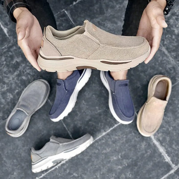 Νέα ανδρικά παπούτσια καμβά Μόδα Ανδρικά παπούτσια casual ελαφριά αντιολισθητικά loafer πλυμένα τζιν Flat παπούτσια Αθλητικά παπούτσια εξωτερικού χώρου Βουλκανιζέ παπούτσια