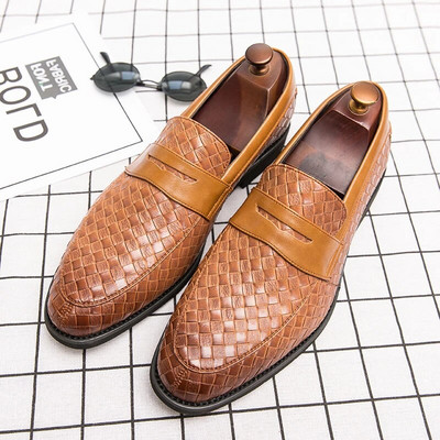 Vīriešu ādas dizaineru zīmols ikdienišķa klasiska stila vīriešiem Smaids, elpojošs biroja apavi Svinīgi biznesa apavi Kleita Apavi Plakani 48