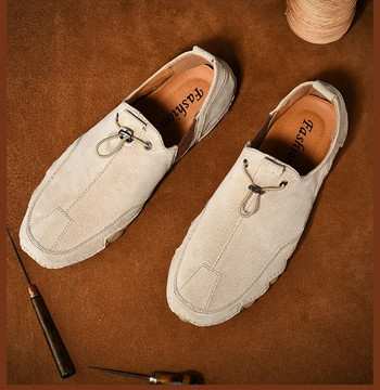 Ανδρικά δερμάτινα casual παπούτσια Αθλητικά παπούτσια Χαμηλό τοπ Άνετα ανδρικά παπούτσια Πολυτελή ντιζάιν Loafers Μοκασίνια παπούτσια για άνδρες