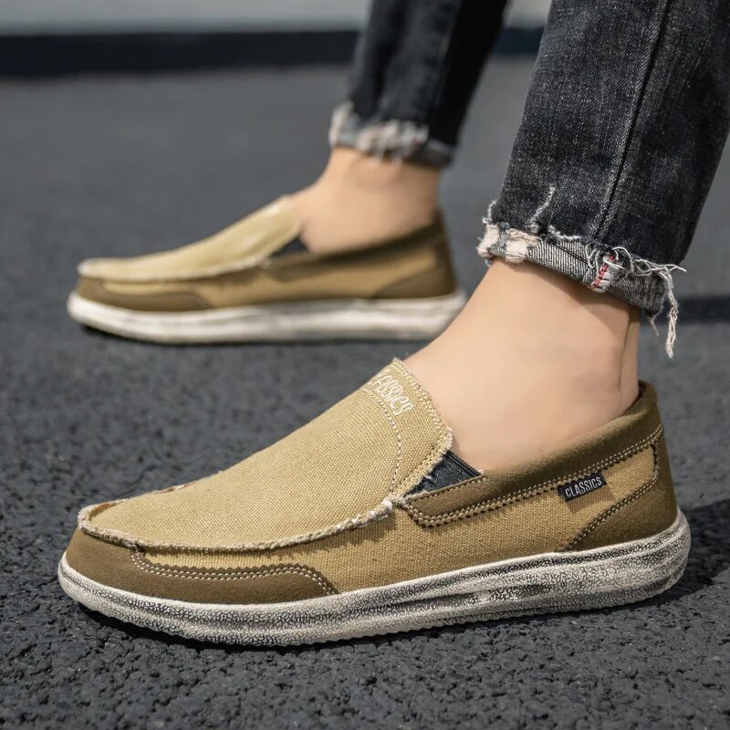 2023. aasta suvi, uued meeste lõuendist paadikingad välistingimustes kasutatavad kerged kabriolettidega libisevad jalanõud, mood, vabaaja rannajalatsid, suur suurus 48