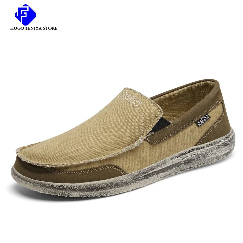 2023. aasta suvi, uued meeste lõuendist paadikingad välistingimustes kasutatavad kerged kabriolettidega libisevad jalanõud, mood, vabaaja rannajalatsid, suur suurus 48