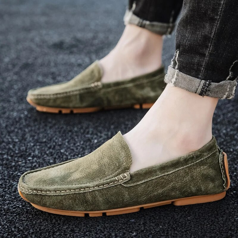 Νέο Χειροποίητα Loafers Ανδρικό Φόρεμα Βάρκα Casual Υποδήματα Driving Slip on Winter Summer Peas Αντρικά παπούτσια