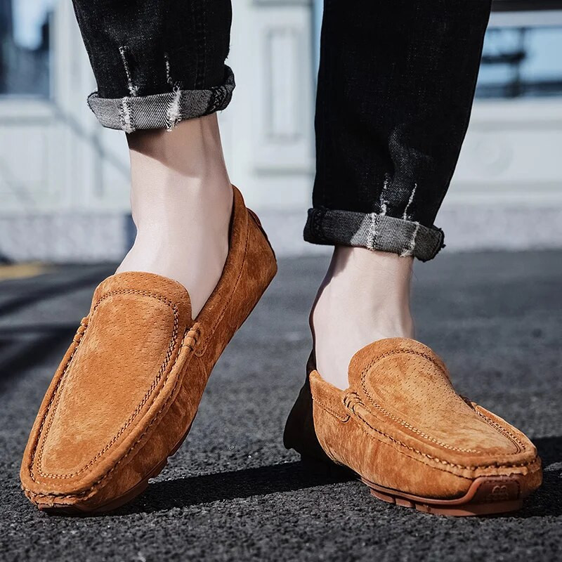 Νέο Χειροποίητα Loafers Ανδρικό Φόρεμα Βάρκα Casual Υποδήματα Driving Slip on Winter Summer Peas Αντρικά παπούτσια