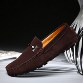Νέα Ανδρικά Casual Παπούτσια Μόδα Suede Soft Men Loafers Μοκασίνια αναψυχής Slip σε Ανδρικά παπούτσια οδήγησης Lazy Shoe Handmade Flats Comfy