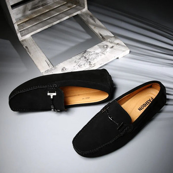 Нови мъжки ежедневни обувки Модни велурени меки мъжки мокасини Мокасини за свободното време Мъжки обувки за шофиране Lazy Shoe Ръчно изработени плоски обувки Удобни