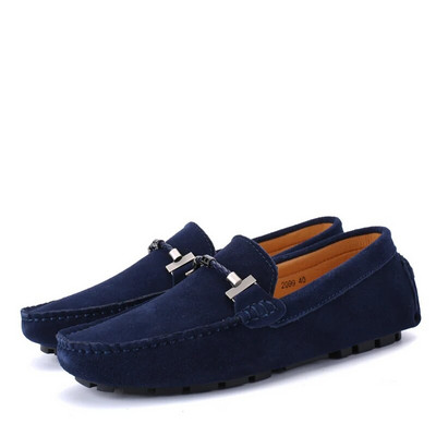 Νέα Ανδρικά Casual Παπούτσια Μόδα Suede Soft Men Loafers Μοκασίνια αναψυχής Slip σε Ανδρικά παπούτσια οδήγησης Lazy Shoe Handmade Flats Comfy