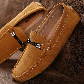 Мъжки ежедневни обувки Модни велурени обувки Мъжки ръчно изработени мъжки мокасини от кожа Мокасини без обувки Леки разходки за свободното време