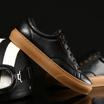 Λευκά Παπούτσια Ανδρικά αναπνεύσιμα Casual Ανδρικά Βουλκανιζέ Παπούτσια Άνετα Lazy Boat Παπούτσια Ρετρό με κορδόνια Flats Tenis Masculino Sneakers