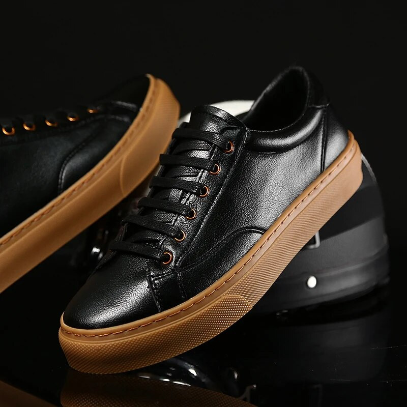 Λευκά Παπούτσια Ανδρικά αναπνεύσιμα Casual Ανδρικά Βουλκανιζέ Παπούτσια Άνετα Lazy Boat Παπούτσια Ρετρό με κορδόνια Flats Tenis Masculino Sneakers