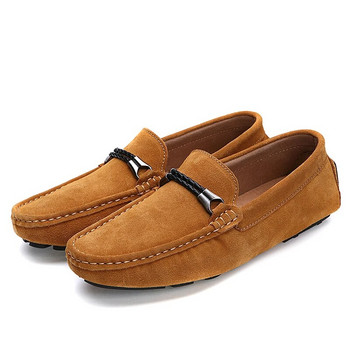Нови мъжки висококачествени мокасини от  кожа Мъжки ежедневни обувки Мокасини с приплъзване Мъжки равни обувки Модни мъжки обувки Мъжки обувки за шофиране