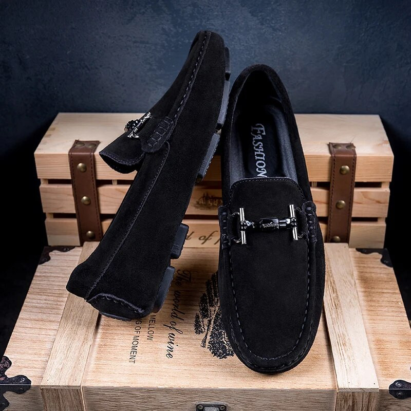 Vyriški batai Loafers Vyriški Aukštos kokybės zomšiniai batai Fashion Drive Patogūs klasikiniai laisvalaikio batai Vyriški itališki batai Retro kvėpuojantys