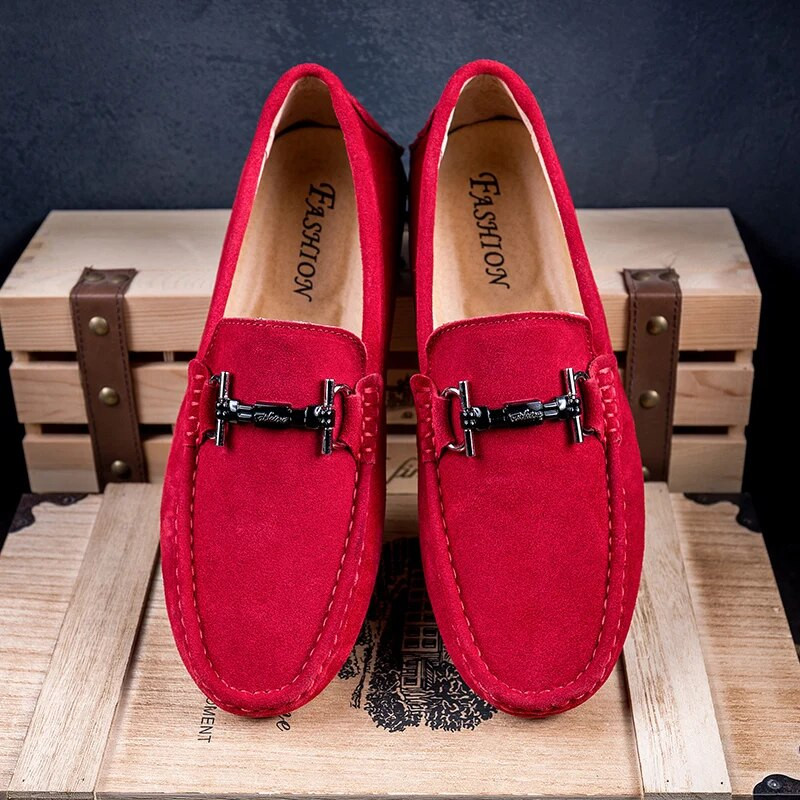 Vyriški batai Loafers Vyriški Aukštos kokybės zomšiniai batai Fashion Drive Patogūs klasikiniai laisvalaikio batai Vyriški itališki batai Retro kvėpuojantys