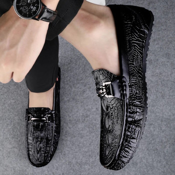 Elegantes slip-on ανδρικά δερμάτινα παπούτσια Άνετα, περιστασιακά ανδρικά παπούτσια Μαλακά αντιολισθητικά ανδρικά loafers Αναπνεύσιμα μποτάκια με μοκασίνια οδήγησης