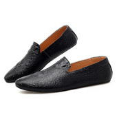 Ανδρικά παπούτσια βρετανικού στυλ με μοτίβο κροκόδειλου Ανδρικά φθινοπωρινά παπούτσια casual ανδρικά αναπνεύσιμα δερμάτινα μπιζέλια Loafers Trend Lazy Loafers