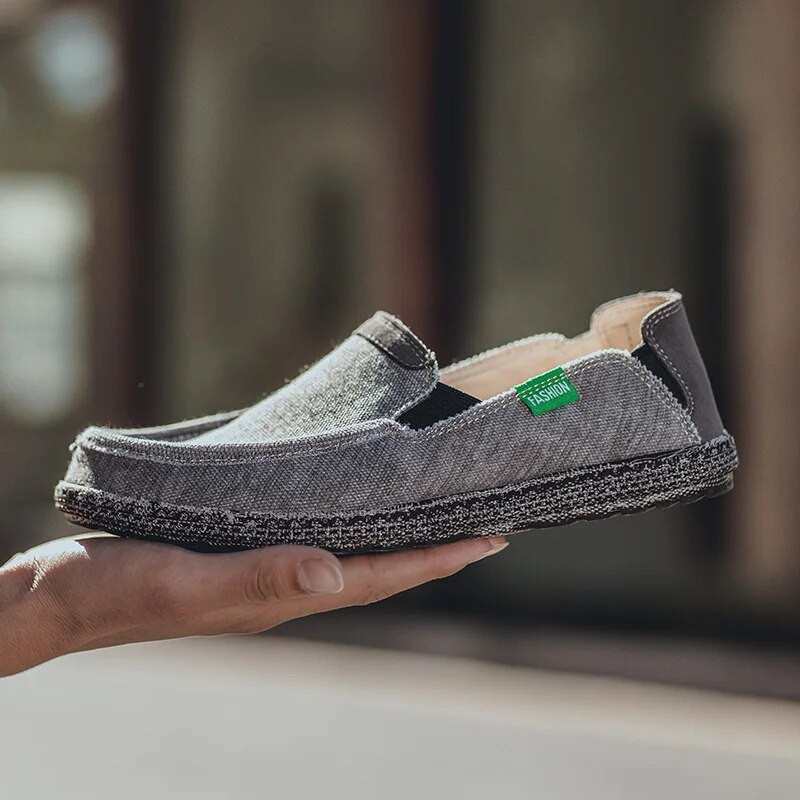 Suvised hingavad meeste lõuendist kingad Loafers Meeste tossud Mood vabaaja meeste kingad Kerged lamedad Mehed, kes sõidavad Zapatot suures suuruses