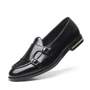 movechain Ανδρικά Cusual δερμάτινα παπούτσια Παπούτσια για γαμήλια πάρτι Μόδα ανδρικά παπούτσια με αγκράφα ανδρικά Loafers Μοκασίνια Driving Flats