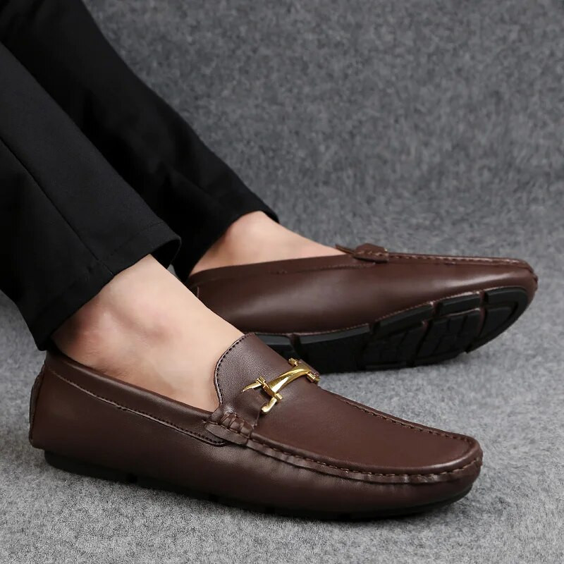 Itališki rankų darbo batai odos Aukštos kokybės Loafers Slip-ons Vyriški laisvalaikio batai Aukštos kokybės Moccasin Vyriški verslo batai
