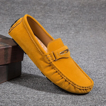Ανδρικά δερμάτινα σουέτ παπούτσια casual μονόχρωμα ανδρικά loafers Άνετα μοκασίνια αναπνεύσιμα παπούτσια οδήγησης Απλά παπούτσια Lazy