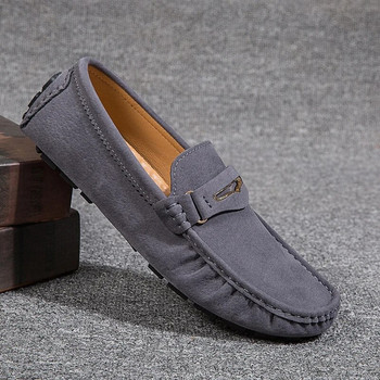 Ανδρικά δερμάτινα σουέτ παπούτσια casual μονόχρωμα ανδρικά loafers Άνετα μοκασίνια αναπνεύσιμα παπούτσια οδήγησης Απλά παπούτσια Lazy