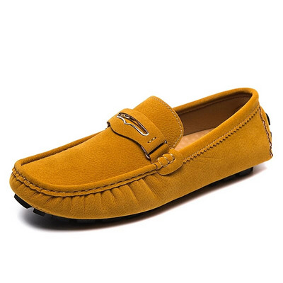 Ανδρικά δερμάτινα σουέτ παπούτσια casual μονόχρωμα ανδρικά loafers Άνετα μοκασίνια αναπνεύσιμα παπούτσια οδήγησης Απλά παπούτσια Lazy