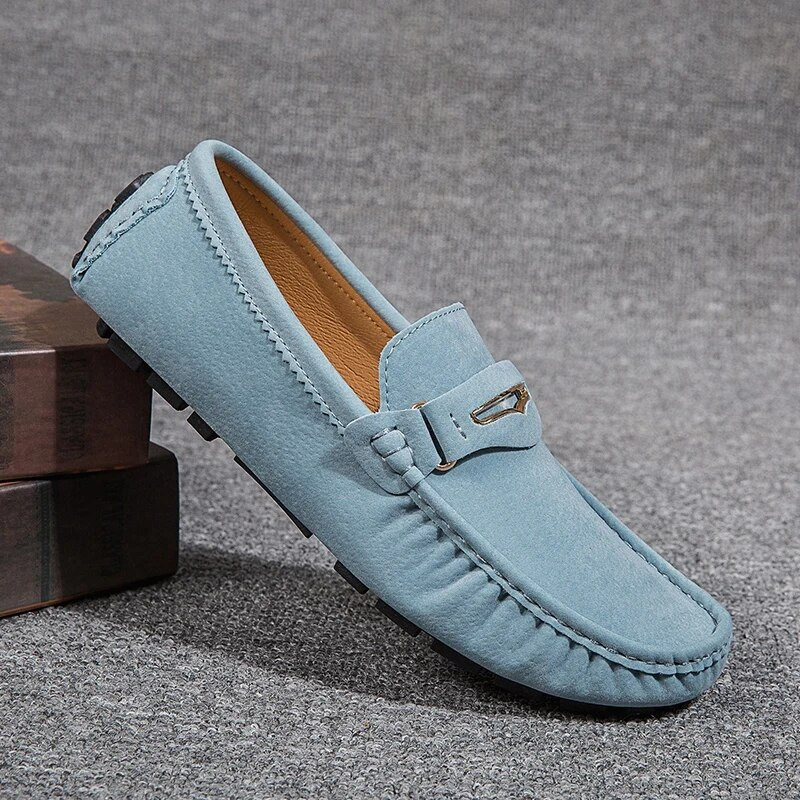 Ανδρικά δερμάτινα σουέτ παπούτσια casual μονόχρωμα ανδρικά loafers Άνετα μοκασίνια αναπνεύσιμα παπούτσια οδήγησης Απλά παπούτσια Lazy