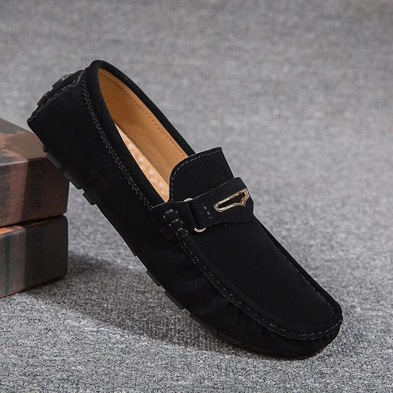 Ανδρικά δερμάτινα σουέτ παπούτσια casual μονόχρωμα ανδρικά loafers Άνετα μοκασίνια αναπνεύσιμα παπούτσια οδήγησης Απλά παπούτσια Lazy