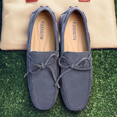 Vyriški lopšeliai madingi kutai Vyriški batai zomšiniai vairavimo batai laisvalaikio avalynė Šviesūs plokščiapadžiai mokasinai Vyriški loferiai, dideli 38–49 dydžiai