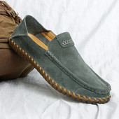 Suede Leather Ανδρικά Loafers Super Soft Casual Ανδρικά παπούτσια Slip On Ανδρικά Μοκασίνια Plus Size 38-47 Tenis Masculinos