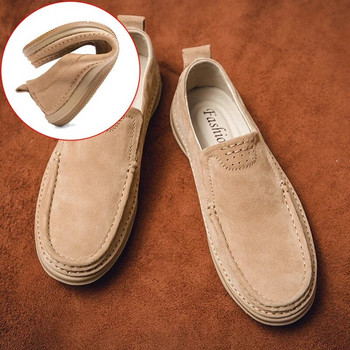 Мъжки мокасини Висококачествени кожени ежедневни обувки за мъже Луксозни шофиращи удобни меки маратонки с равни обувки Ръчно изработени обувки Мъжки мокасини