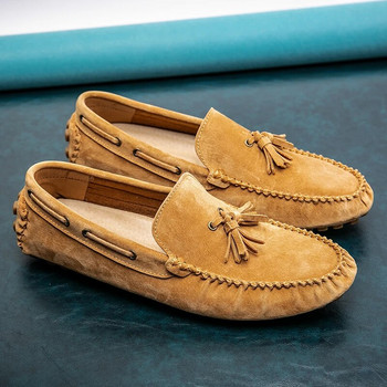 Νέα Ανδρικά Loafers Μαλακά Μοκασίνια Καλοκαιρινά Ανδρικά Παπούτσια Υψηλής Ποιότητας Ανδρικά Παπούτσια Casual Suede Leather Driving Flats Ιταλικά παπούτσια για περπάτημα