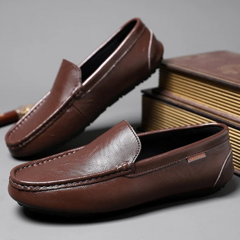 Ανδρικά παπούτσια Casual ιταλικής μάρκας Formal ανδρικά Loafers Μοκασίνια αναπνεύσιμα σε μαλακά παπούτσια οδήγησης Plus Size 47