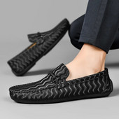 Ανδρικά παπούτσια από Casual Loafers Ανδρικά, πολυτελή, επώνυμα μοκασίνια σχεδιαστή, αναπνέουσα μόδα παπούτσια για άνετα παπούτσια οδήγησης