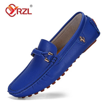 YRZL Loafers Ανδρικά Χειροποίητα Δερμάτινα Παπούτσια Casual Driving Flats Slip-on Παπούτσια Πολυτελή άνετα παπούτσια μοκασίνια για άνδρες Plus μέγεθος 37-48