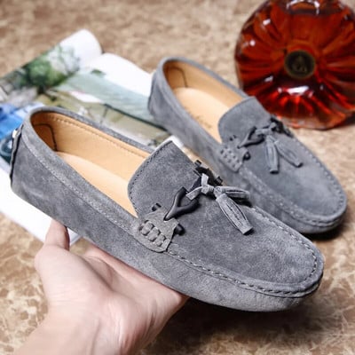 Suvine uustulnuk Ärimehed Sõitvad Pässud Moekingad Meestele Vabaaja Mokassiinid Meeste kingad Kaubamärk Tassel Lamedad seemisnahast kingad Mees