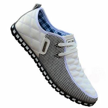 Ανδρικά δερμάτινα φθινοπωρινά Ανδρικά παπούτσια casual αναπνεύσιμα ελαφριά λευκά αθλητικά παπούτσια οδήγησης Παπούτσια οδήγησης με μυτερή μύτη Business Ανδρικά παπούτσια