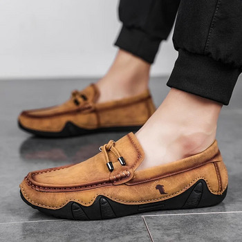 Δερμάτινα casual αθλητικά παπούτσια για άντρες Καλοκαιρινά Loafers Παπούτσια οδήγησης Comfort Slip σε μοκασίνια Επώνυμα Luxury Ανδρικά παπούτσια φορέματος