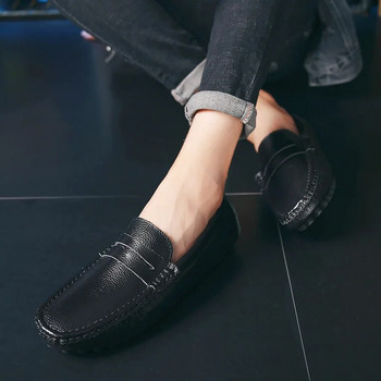 Ανδρικά παπούτσια Loafers Split δερμάτινα μοκασίνια μόδας Υψηλής ποιότητας casual δερμάτινα παπούτσια Soft Flats Comfort Ανδρικά παπούτσια οδήγησης