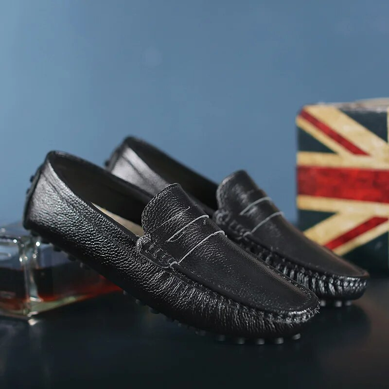 Ανδρικά παπούτσια Loafers Split δερμάτινα μοκασίνια μόδας Υψηλής ποιότητας casual δερμάτινα παπούτσια Soft Flats Comfort Ανδρικά παπούτσια οδήγησης