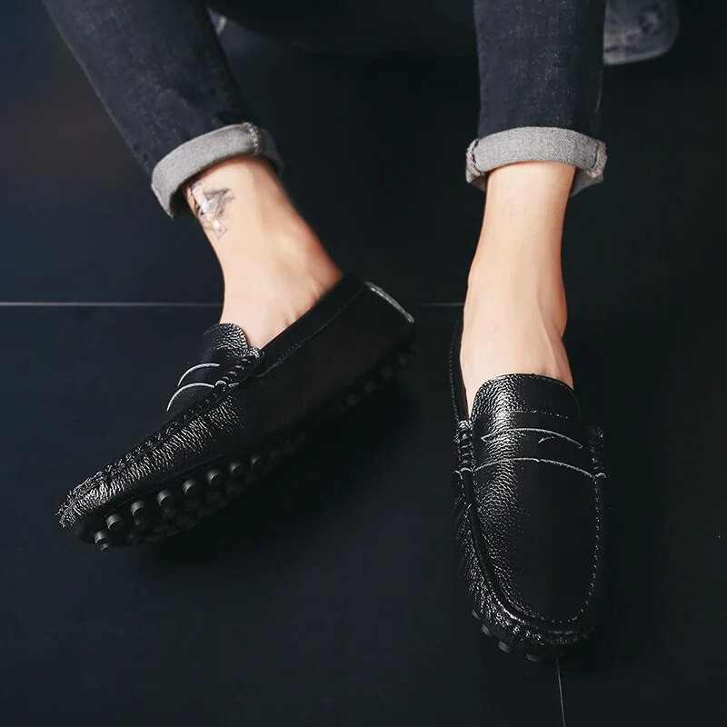 Ανδρικά παπούτσια Loafers Split δερμάτινα μοκασίνια μόδας Υψηλής ποιότητας casual δερμάτινα παπούτσια Soft Flats Comfort Ανδρικά παπούτσια οδήγησης