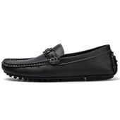 Rankų darbo vyriški laisvalaikio batai Prabangūs prekės ženklo 2023 Vyriški Loafers Mocasins Patogūs kvėpuojantys slydimo juodi vairavimo batai