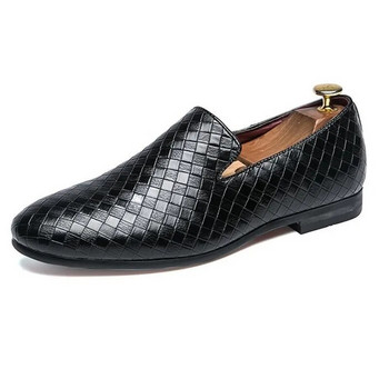 Мъжки ретро тъкани кожени ежедневни обувки Мъжки мокасини за шофиране Леки мокасини Мъжки модерни партита Сватбени обувки EUR Размери 38-48