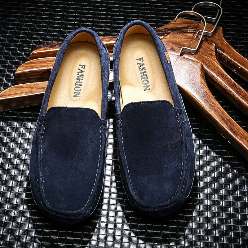 Μόδα ανδρικά σουέτ δερμάτινα παπούτσια casual ιταλικά μαλακά ανδρικά loafers Χειροποίητα μοκασίνια αναπνεύσιμα παπούτσια οδήγησης σε σκάφος flats